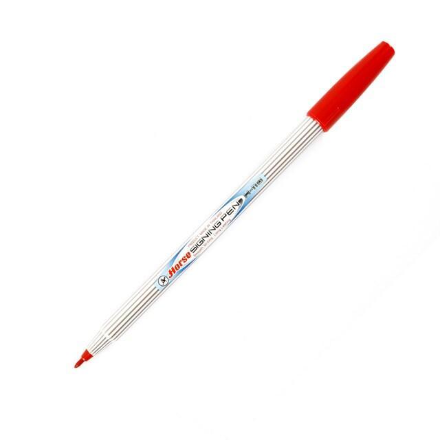 พร้อมส่ง-ปากกาเมจิก-สีแดง-ตราม้า-h-110-แพ็ค12ด้าม
