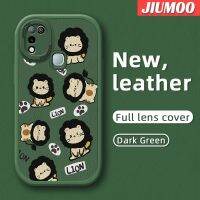 เคส JIUMOO สำหรับ Infinix ขายดี10 Play เคส X688C ลายการ์ตูนน่ารักรูปสิงโตสร้างสรรค์ดีไซน์ใหม่เคสมือถือกันกระแทกนุ่มหนังแฟชั่นปลอกซิลิโคนฝาครอบเลนส์เต็มรูปแบบเคสป้องกันกล้อง