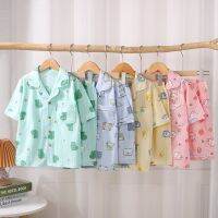 Cotton Childrens Boys Short-sleeved Sleepwear Loungewear Pijama