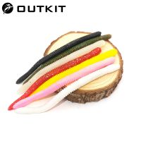 【hot】❆ OUTKIT Fishing Soft Lures 115mm 4.2g 10pcs Artificial Worm Baits Silicone Crankbait Tackle for Bass