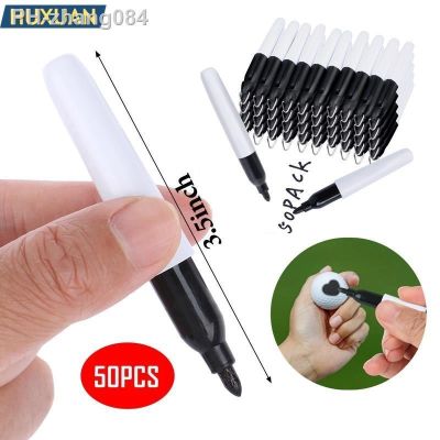 50Pcs/lot Mini Permanent Markers With Cap Clips Golf Ball Marker Pen Dry Erase Markers wholesale