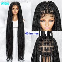 Braided Wigs for Black Women Synthetic Lace Front Wig Knotless Box Braids Wig With Baby Hair Full Lace Cornrow Braided Wigs [ Hot sell ] Decoration Center