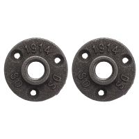 2X 1/2 inch Black Cast Iron Pipe Fittings Floor Flange BSP Threaded