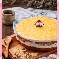 ? VANILLA BUTTER CHEESE CAKE     เค้กวนิลาเนื้อนุ่ม สลับด้วยครีมเนย ส่งด่วนในวันLalamove เค้กวันเกิด เค้ก