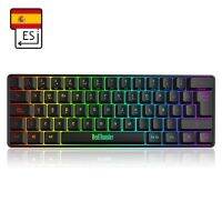 Redthunder ความรู้สึก60% คีย์บอร์ดสำหรับเล่นเกมแบบมีสายไฟ Rgb Backlit ขนาดกะทัดรัดคีย์บอร์ดขนาดเล็กกลไกสำหรับนักเล่นเกม Pc Mac Ps4