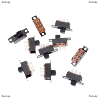 Snoopy 10 pcs 2 position DPDT 2P2T PANEL MOUNT สวิทช์สไลด์แนวตั้ง6 PIN 0.5A 50V DC