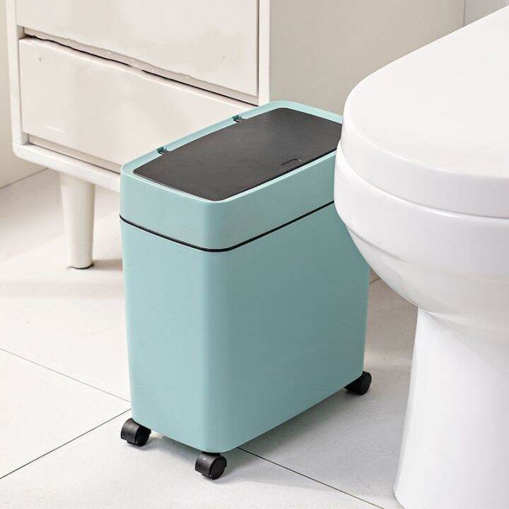 16L Bathroom Litter Bins Dustbin With Cover Kitchen Toilet Waste Bin ...