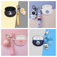 【FCL】✘┋  Cartoon Astronaut Soft Earphone Cover for Freebuds 5i Headphone with Keychain