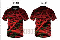 （instock）Kaoscustom Summer Kaos vegetables custom vegetables Chili peppers summer refreshing and quick drying high-quality zipper polo 3 high-quality