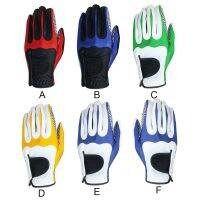 1pc Golf Glove Men Anti-slip Golf Glove Microfiber Elastic Sport Mitten Left Black Blue M