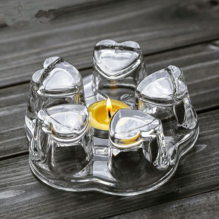 clear-glass-heat-resisting-heart-shape-teapot-warmer-heater-base-candle-holder