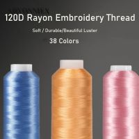 AHYONNIEX 38 Colors Rayon Embroidery Thread 120D 4000 Yard High Quality Macrame Threads