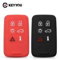 yonggax KEYYOU For Volvo XC60 XC40 S90 V40 XC70 V70 S40 V50 Remote Car Smart Key Fob Cover Case Holder 6 Buttons Silicone Case Cover