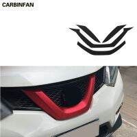 Black Carbon Fiber Vinyl Decals Front Head Front Grille Trim PVC Sticker Films For Nissan X-Trail X Trail T32 2014 2015 2016