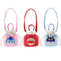 New Anpanman Messenger Bag Childrens Plush Backpack Drawstring Hand Carry Bucket Bag Girl Boy Change Handbag Shoulder Cute Bags