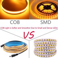 KeWL COB LED Strip 384LEDs High Density Flexible FOB COB Led Lights RA90 Warm Nature Cool White Yellow Linear Dimmable DC12V 24V