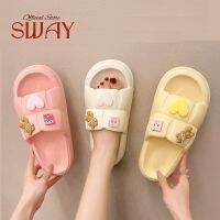 SWAY รองเท้า แตะ หญิง รองเทัาแตะหญิง รองเท้าใส่ในบ้าน พื้นนิ่ม กันลื่น สีแคนดี้ สําหรับสตรี 070405