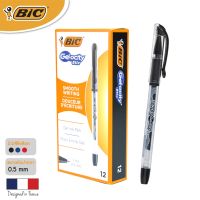BIC บิ๊ก ปากกา Gel-ocity Stic ปากกาเจล เเบบถอดปลอก หมึกดำ หัวปากกา 0.5 mm. จำนวน 12 ด้าม