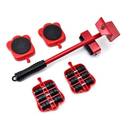 Suit Furniture Mover Tool Transport Lifter Set Heavy Stuffs Moving Wheeled Roller Bar Household Hand Tools Professional Sets New