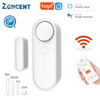 ZONCENT Window Door Sensor Open/Closed Detector WiFi Tuya Smart Life Home Security Protection Alarm Work With APP Alexa Google Household Security Syst