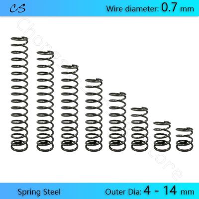 5Pcs 0.7 mm Compression Springs Pressure Spring Wire Dia 0.7 mm Outer Dia 4 5 6 7 8 9 10 11 12 13 14mm Length 5 10 15 - 100 mm