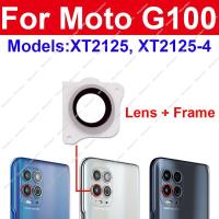 กรอบเลนส์กระจกกล้องด้านหลังสําหรับ Motorola Moto G100 XT2125 XT2125-4 ด้านหลังกล้องเลนส์ฝาครอบผู้ถือชิ้นส่วนอะไหล่