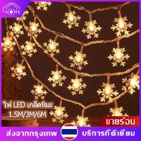 ไฟตกแต่งห้อง ไฟกลางแจ้งกันน้ำ 10LED 1.5 ม -40LED 6ม โซล่าเซลล์ ไฟตกแต่ง กลางแจ้ง ลูกแก้ว ไฟคริสต์มาส ไฟประดับห้อง ไฟประดับ ไฟประดับ ปี เกล็ดหิมะ ไฟประดับ