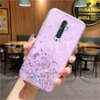 เคสสำหรับ OPPO Reno 2F / Reno2 F,เคสโทรศัพท์ซิลิโคนนิ่มรูปดาวระยิบระยับไร้น้ำมันฟอยล์สีเงินรูปดาว