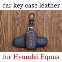 ▼☃✌ Only Red great quality fit for Hyundai Equus handmade Genuine Leather Car Key Cover Hand Sewing Key Case