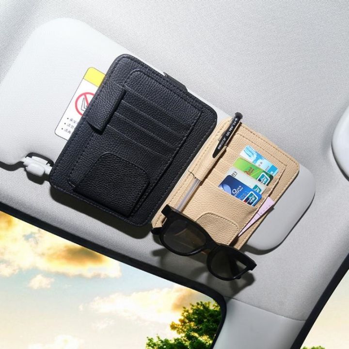 in-car-supplies-sun-visor-storage-multi-function-car-glasses-clip-bag-card-bag-document-clip-ticket-box-frame-car-universal