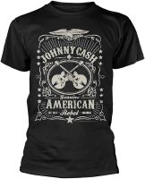 Johnny Cash T Shirt American Rebel Official Mens Black Size