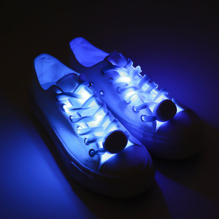 เชือกผูกรองเท้าเชือกผูกรองเท้าสะท้อนแสงไนลอน-abs-อุปกรณ์ตกแต่งบาร์กีฬาเต้นรำอุปกรณ์เสริมรองเท้าเรืองแสง