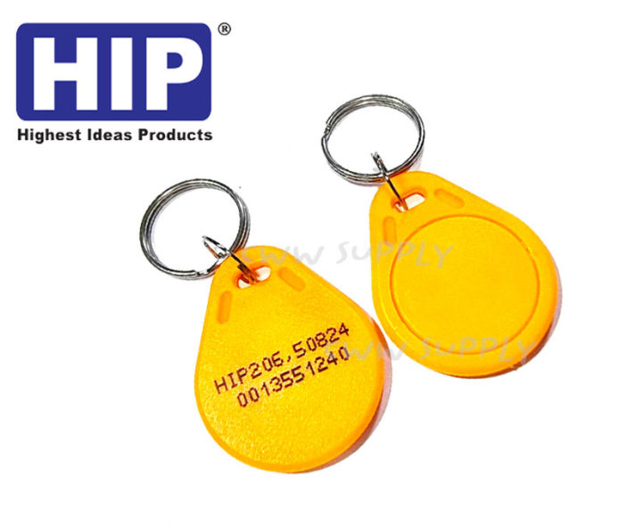 hip-key-tag-proximity-125-khz-คีย์แท็กสีส้ม-แบบอ่านอย่างเดียว-ใช้แทนคีย์การ์ดได้-พกพาสะดวก-สามารถใส่กับพวงกุญแจได้