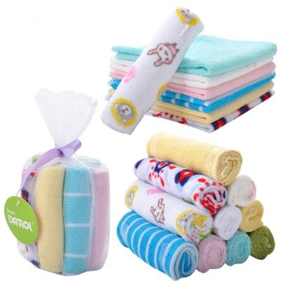 hotx 【cw】 8Pcs/lot Baby Infant Newborn Washcloth Bathing Feeding Soft Cotton for Washing Face