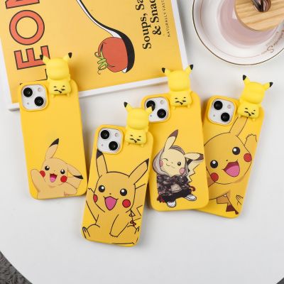 3D Pokemon Pikachu Doll Case For Samsung A52 A72 A50 A53 A71 A73 A21S A12 A22 A32 A51 A13 A31 A41 A04e A04 A03 S A02S A10 Fundas
