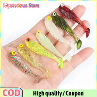 【พร้อมสต็อก + COD 】10ชิ้น/แพ็คซิลิโคนตกปลาเหยื่อตกปลาล่อชุด5.5cm1.5g T-Tail เหยื่ออ่อน