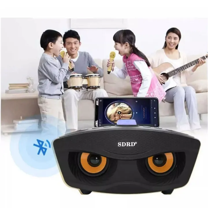 SDRD SD-306 Plus Wireless Bluetooth Dual Microphone Karaoke Portable 3D ...