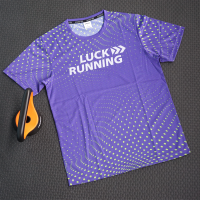 เสื้อวิ่งแขนสั้น (ชญ) Luck running ผ้า DryTech มีรูระบายอากาศ น้ำหนักเบา ใส่สบายและไม่อมเหงื่อ สำหรับนักวิ่งโดยเฉพาะ (S11)