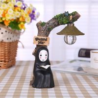 ❦ LED Night light Spirited away Faceless Mans Cartoon Anime Hayao Miyazaki Night Lamp manga kawaii room decor Resin Kids Gift