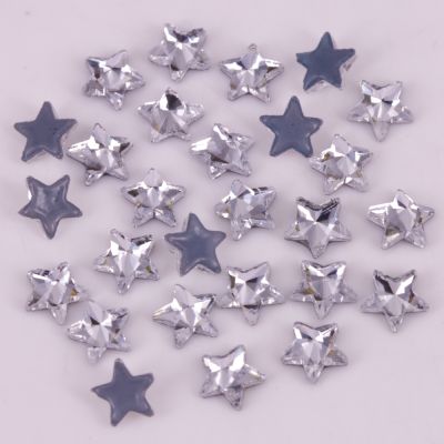 Lead Free! High Quality 5mm 7mm Star Crystal Clear Flat Back Hotfix Rhinestones / Iron On Flat Back Crystals