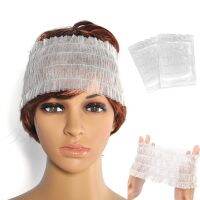 【LZ】❦۩♂  Chuveiro descartável Cap para cílios Extensão Elastic Mesh não-tecido Chapéu de banho Clear Headbands cabelo impermeável 100PCs