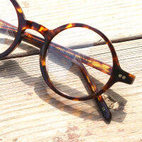 Vintage Small Round Tortoise Full Rim Acetate Eyeglass Frames Men Women Unisex Hand Made B007