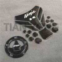 รถจักรยานยนต์สำหรับ Ninja Ninja300 250 400 650เคสอเนกประสงค์สีดำคาร์บอน Brazing เจลเชื้อเพลิงสติกเกอร์ถัง Pad กระดูกปลา