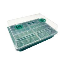 【hot】✕۞  12/48 Cells Highter Pots Seeding Trays Starter Kits Humidity Domes Cover Gardening Germination