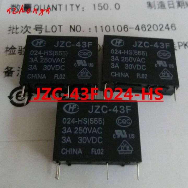 New Product 5PCS Relay JZC-43F 024-HS (555) 4PIN