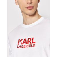 เสื้อยืดโลโก้คอกลมแขนสั้น Karl Lagerfeld สามารถสวมใส่ได้ทั้งชายและหญิง