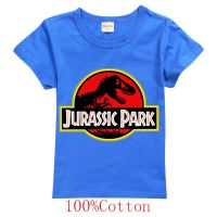 2-16Years Old-boys Short-sleeved T-shirt, Fashionable Cartoon Summer Dinosaur World Jurassic Print Top, Boys Pure Cotton Casual Shirt