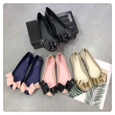 【Free Shipping】New 2023MelissaˉWomens ShoesPrincess Bow SandalsPump FlatsJelly Shoes