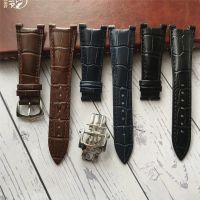 25X18mm watch buckle Leather Watch Strap Band Black Brown Blue Fits For Patek Philippe Nautilus