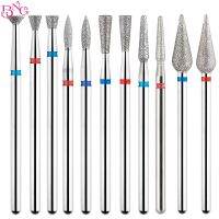 2pcs/lot Nail Bits for Electric Drill Diamond Manicure Milling Cutters 3/32" Rotary Cuticle Burr Nails Accessories Tools Drills Drivers